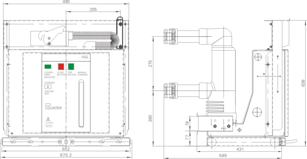 Vsg1-12 Vacuum Circuit Breaker, Indoor Type